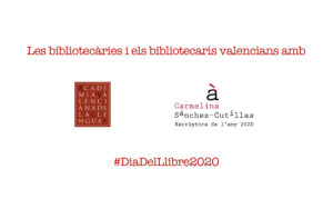 Els professionals bibliotecaris valencians celebren el Dia del Llibre amb Carmelina Sánchez-Cutillas