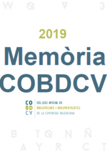 Memòria 2019 Anual d’Activitats del COBDCV